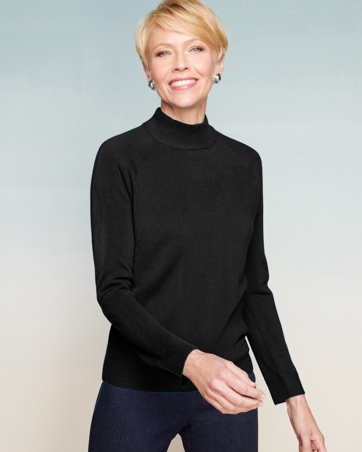 Soft Spun™ Mock Neck Long-Sleeve Sweater image number 1