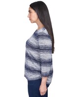 Alfred Dunner® Autumn Weekend Space Dye Biadere Ruched Side Top thumbnail number 4