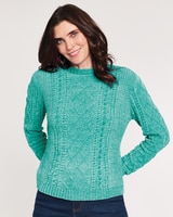 Chenille Cable Sweater thumbnail number 1