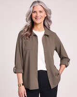 Care Free Stretch Knit Crepe Big Shirt thumbnail number 1