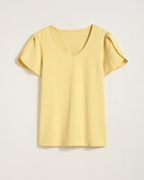Tulip Sleeve Knit Top thumbnail number 1
