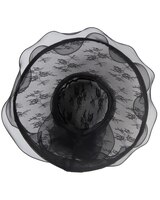 Stiff Mesh Organza Dress Hat With Wire Brim thumbnail number 2
