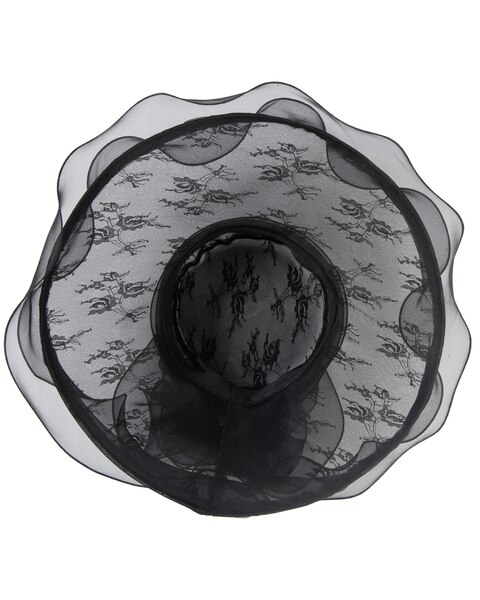 Stiff Mesh Organza Dress Hat With Wire Brim