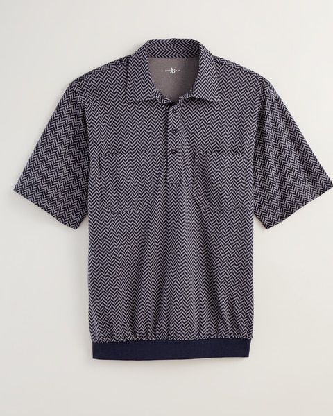 John Blair Short-Sleeve Banded-Bottom Polo