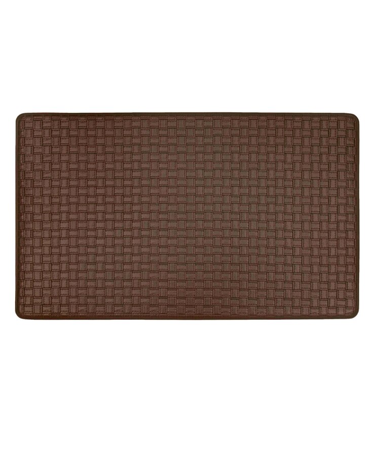 Woven-Embossed Faux Leather Anti Fatigue Mat image number 1