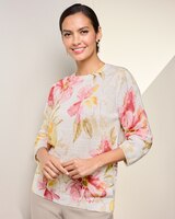 Shimmer Floral Sweater by Alfred Dunner thumbnail number 1