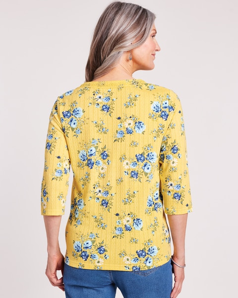 Lace Trim Pointelle Top