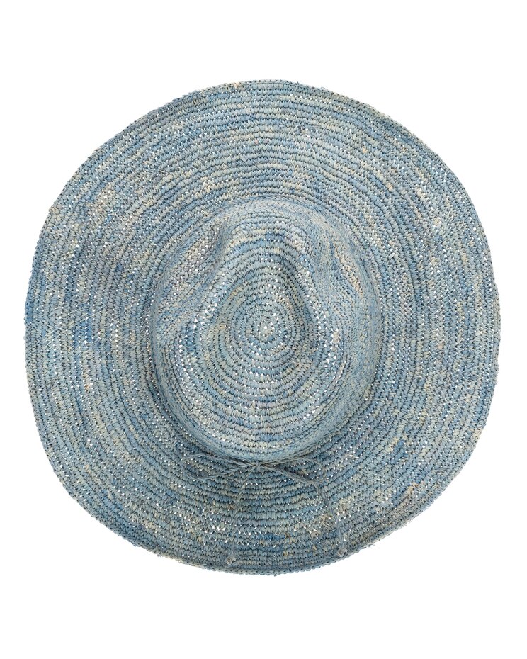 Marina - Crochet Raffia Fedora With Twisted Cording Hat image number 3