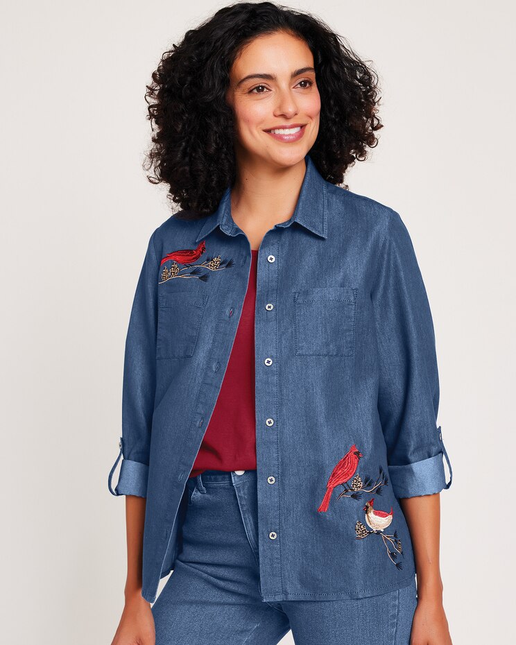 Embroidered Button Up Shirt image number 2
