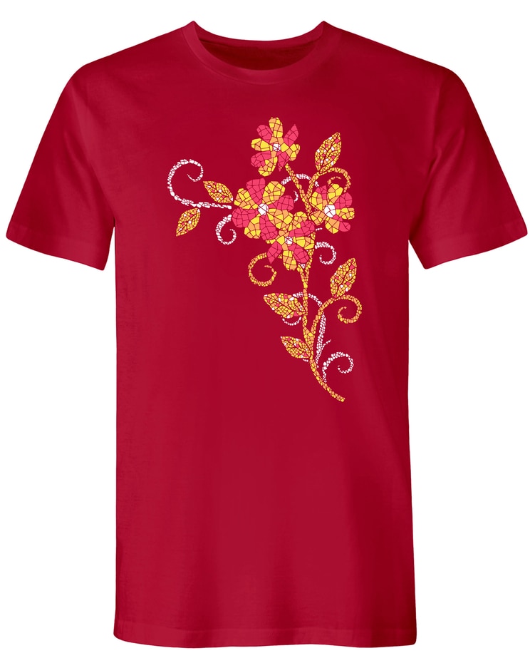 Mosaic Flowers Graphic Tee image number 1