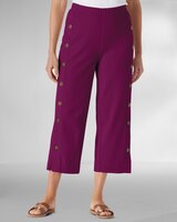 Sahara Side-Button Knit Capris thumbnail number 1