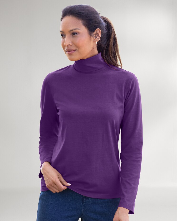 Prima™ Cotton Solid Turtleneck image number 1