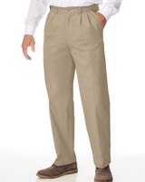 JohnBlairFlex Adjust-A-Band Relaxed-Fit Pleated Chinos thumbnail number 1
