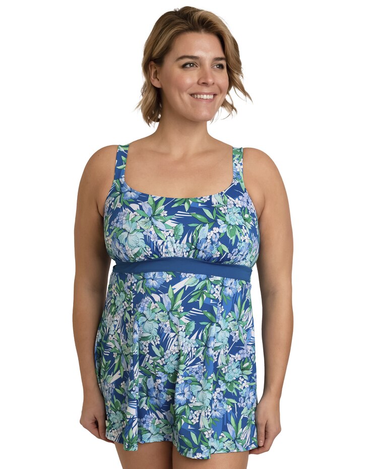 Fit 4 U Tango-Tricot Empire Banded Dress image number 1