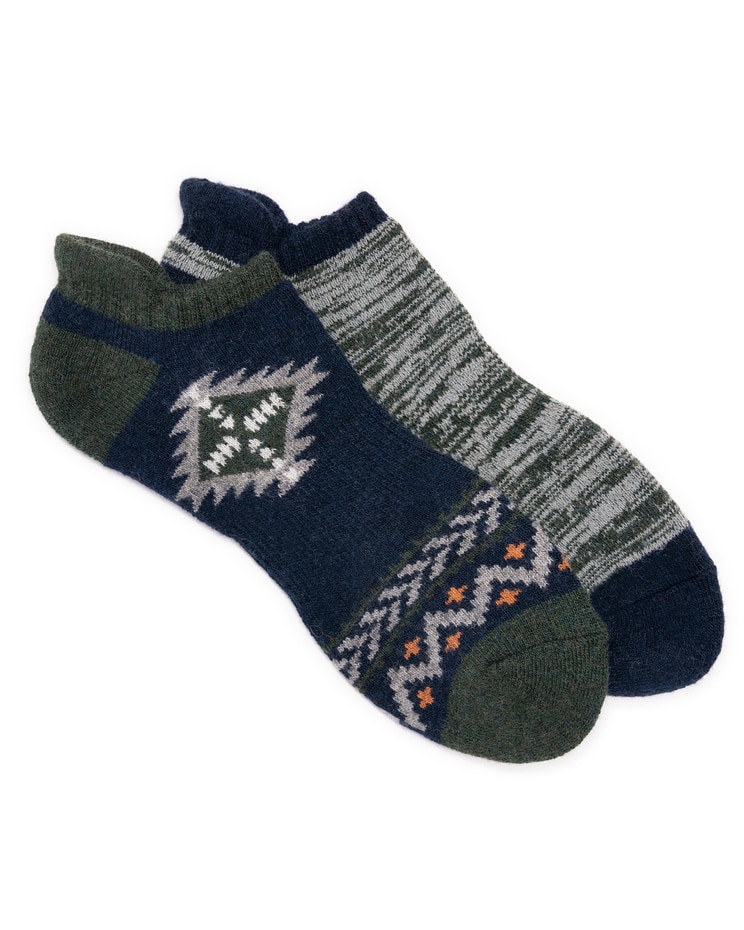 MUK LUKS® 2PK No Show Wool Socks image number 1