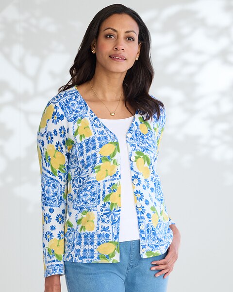 Italian Seaside Cotton Cardigan 