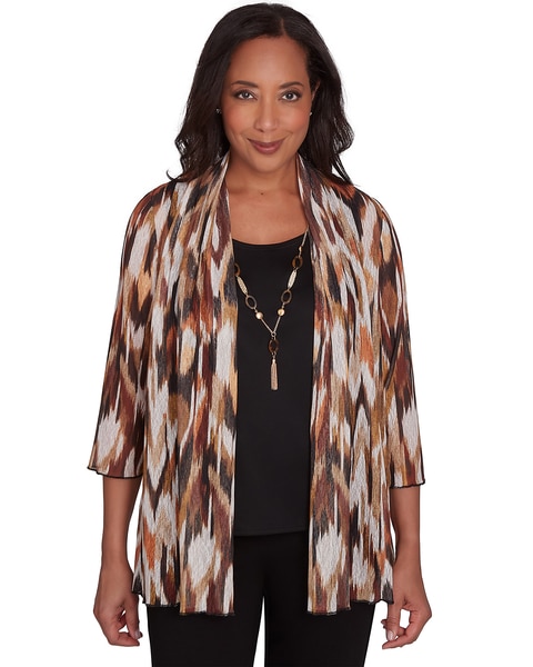 Alfred Dunner® Rue Rivoli Two In One Mesh Top With Detachable Necklace
