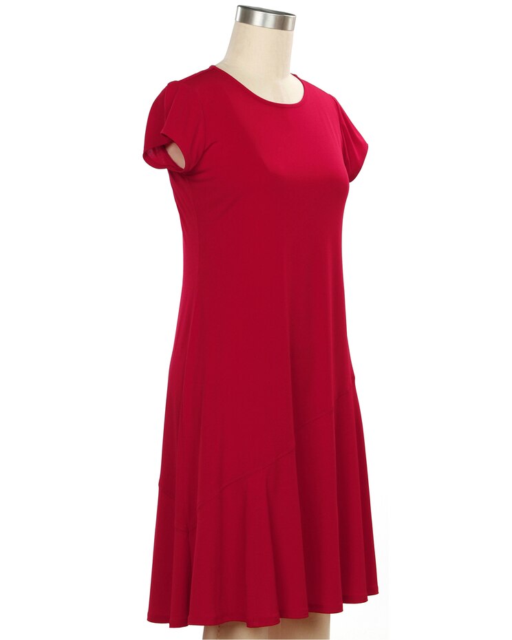 Southern Lady Midnight Moonlight Cap Sleeve Solid Dress image number 1
