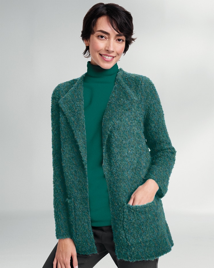 Luxe Bouclé Open Cardigan image number 1