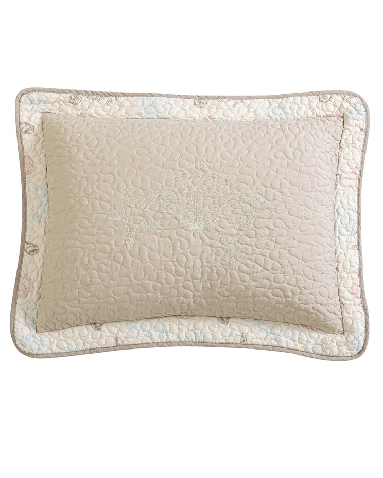 Fine Shells Embroidered Sham image number 1