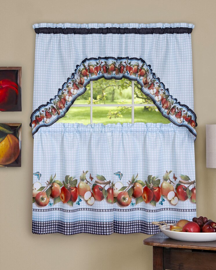Printed Tier and Swag Window Curtain Set image number 1