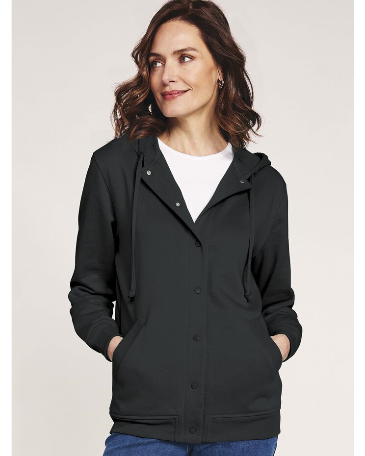 Hooded Fleece Snap Jacket image number 1