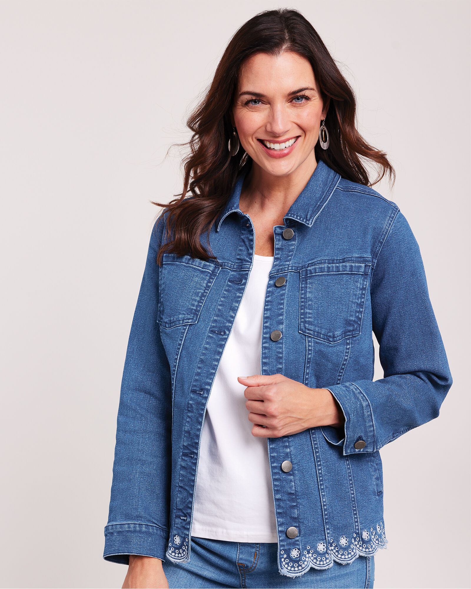 Eyelet jean jacket best sale