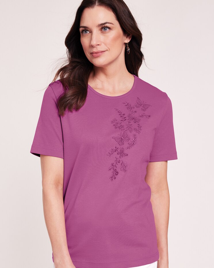 Butterfly Embroidered Top image number 1