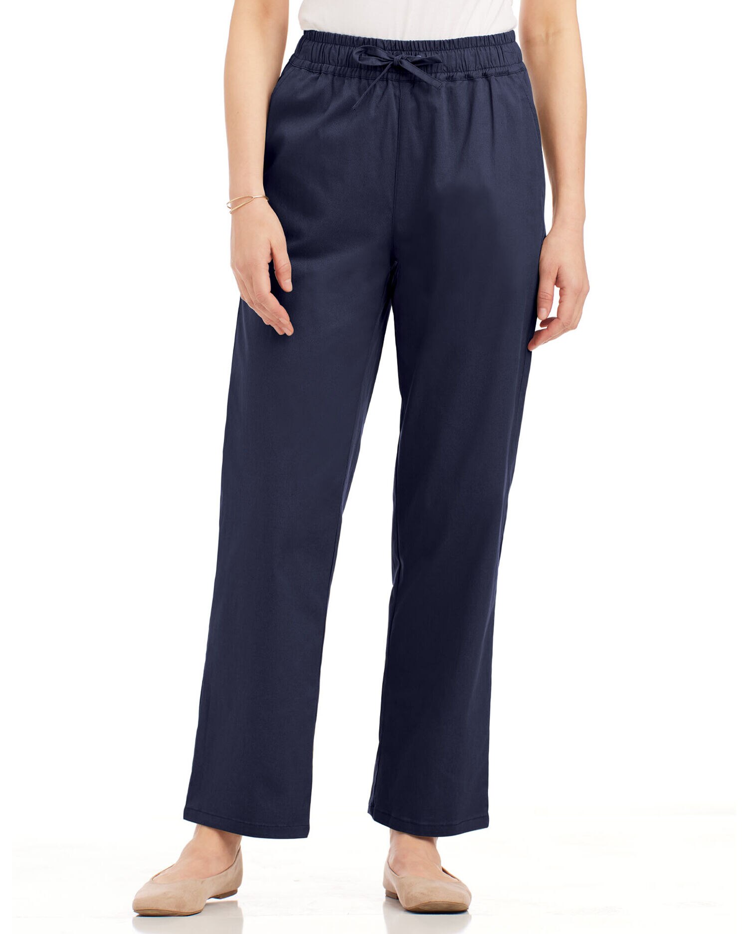 Wide-Leg Pull-On Pants