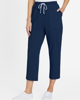 Pull-On Knit Drawstring Sport Capris thumbnail number 1