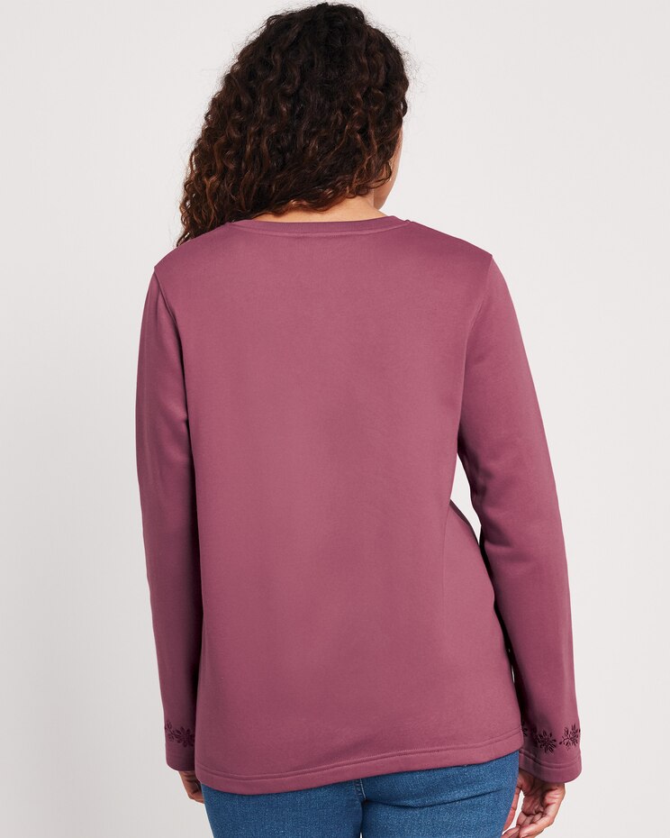 Embroidered Fleece Cardigan image number 5