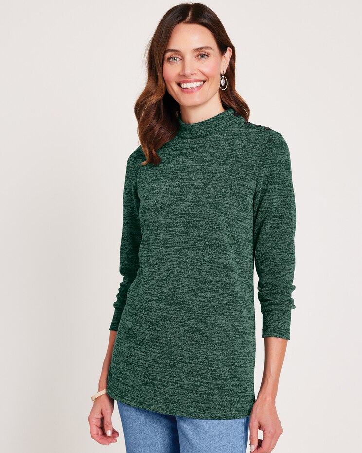 Mock Neck Button Tunic image number 1