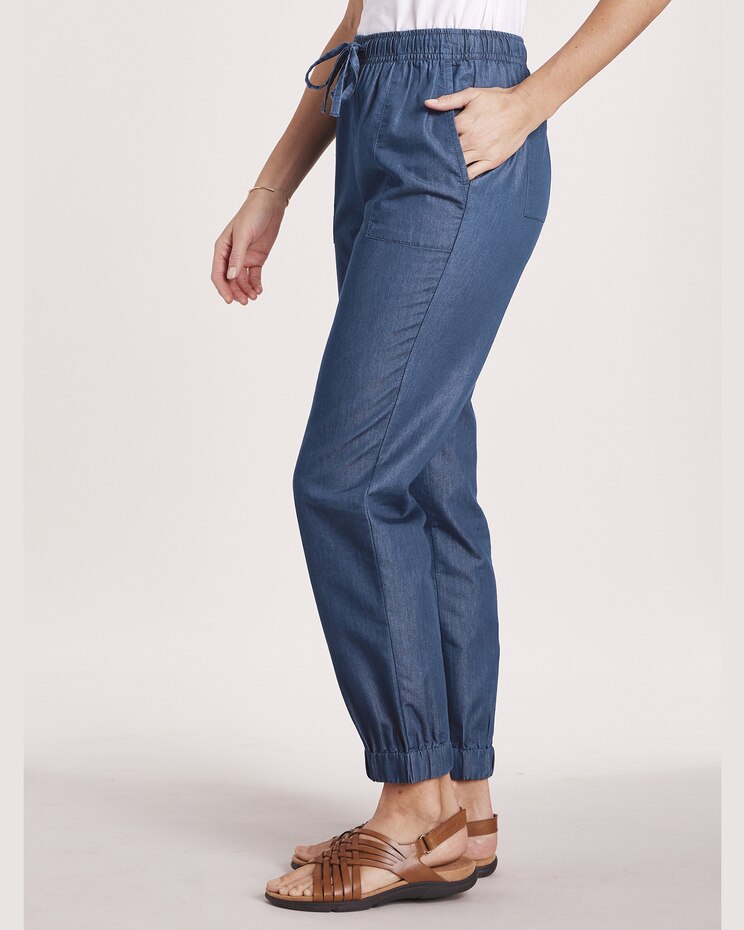 Lightweight Denim Joggers image number 3