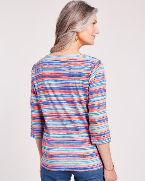 Button Trim Sailor Top