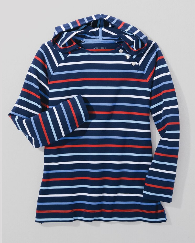 Everyday Knit Striped Hoodie image number 2