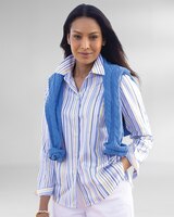 Foxcroft® Mixed Stripe Non-Iron Shirt thumbnail number 1