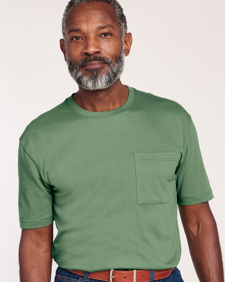 John Blair Classics Short-Sleeve Crewneck Pocket Tee image number 1