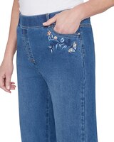 Alfred Dunner® Scottsdale Floral Embroidered Ankle Fringe Pants thumbnail number 5