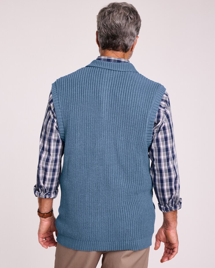 John Blair® Shaker Stitch Zip-Front Vest image number 3