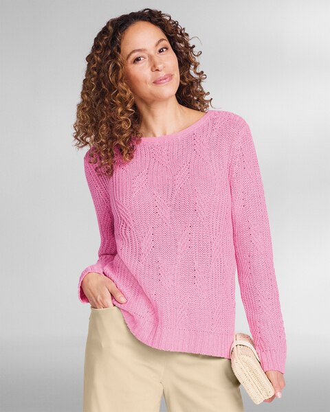 Linen/Cotton Textured Pullover