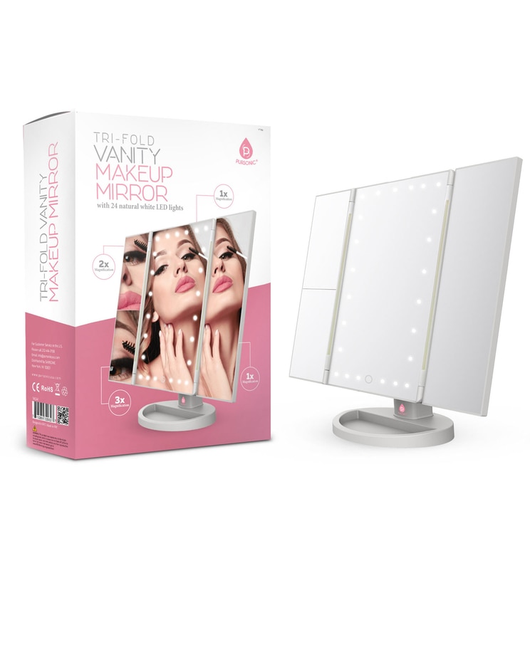 Tri-Fold Vanity LED Mirror image number 1