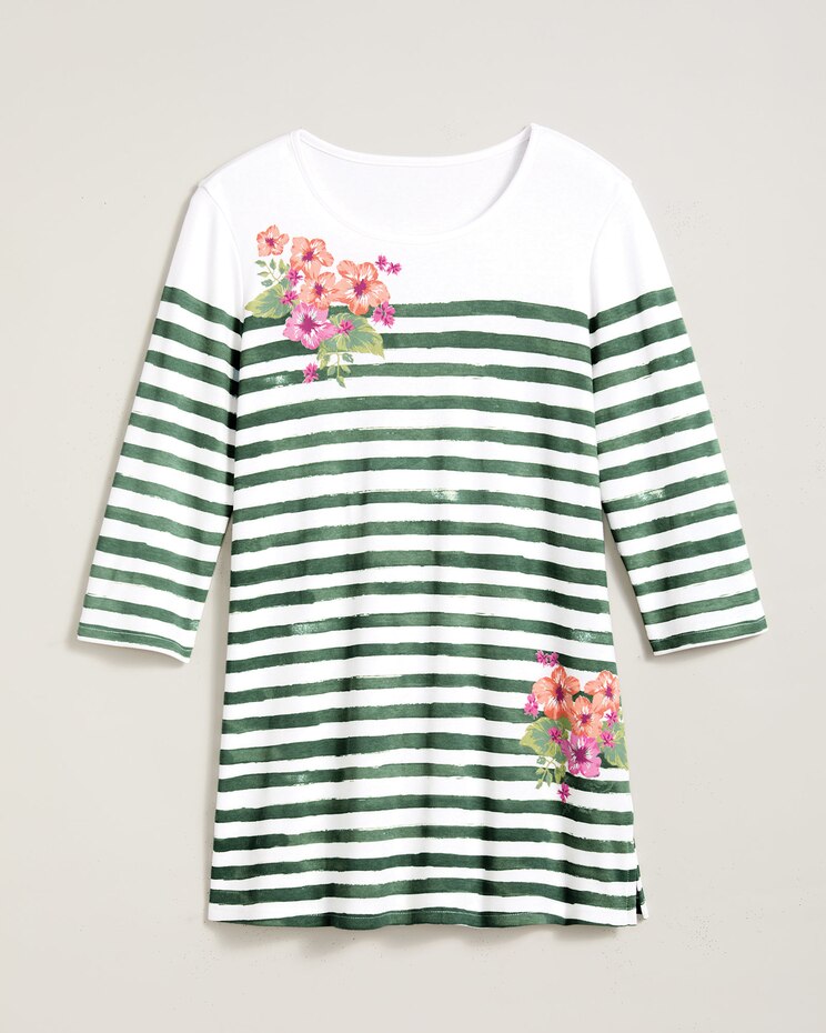 Essential Knit Border Stripe Tunic image number 1