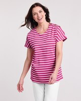 Essential Knit Dolman Button Trim Top thumbnail number 1