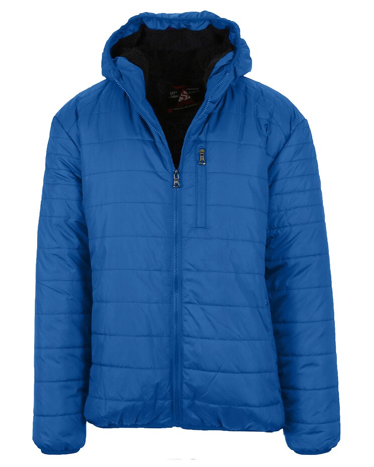 Spire By Galaxy Sherpa-Lined Hooded Puffer Jacket image number 1