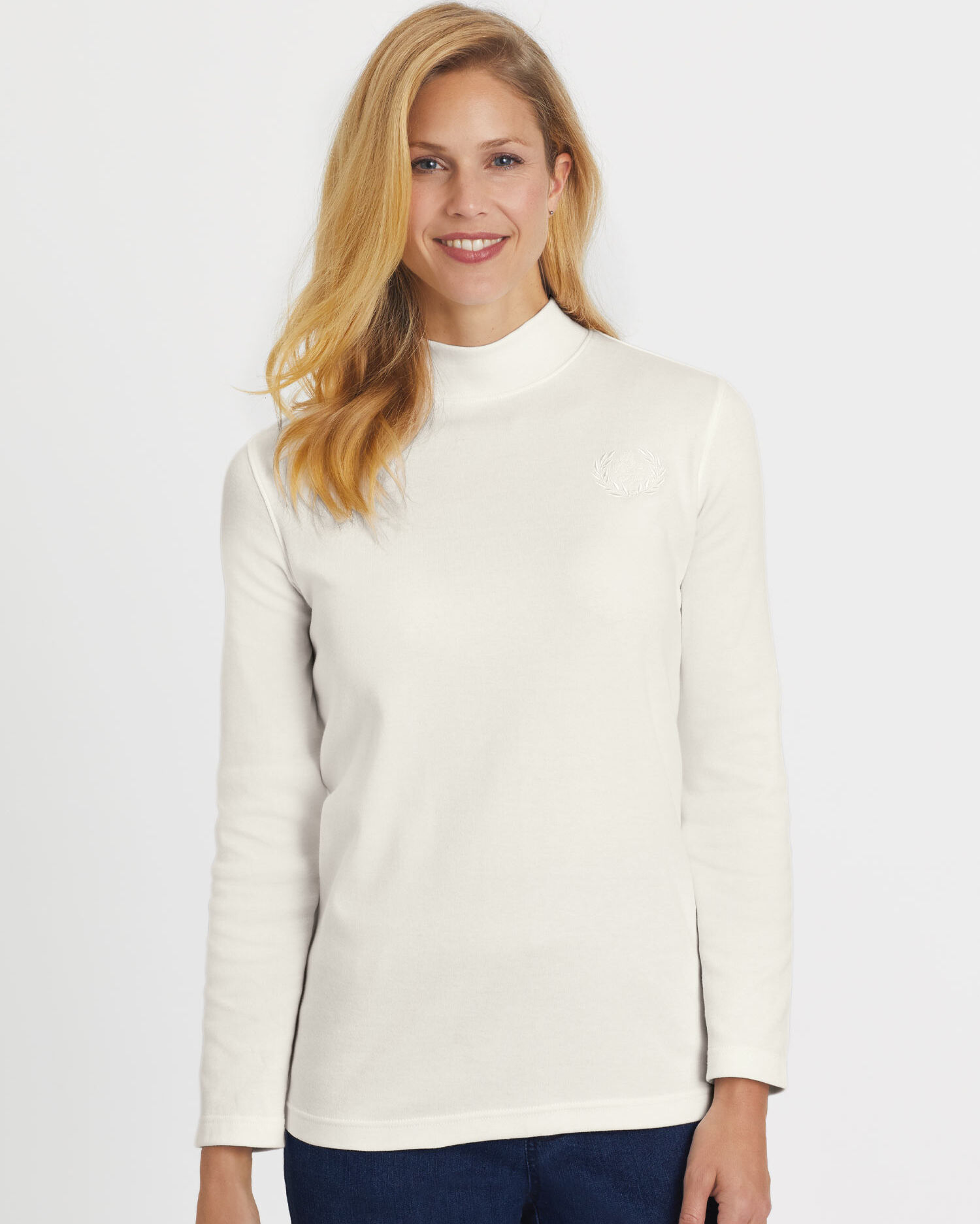 Essential Knit Long Sleeve Mock Top