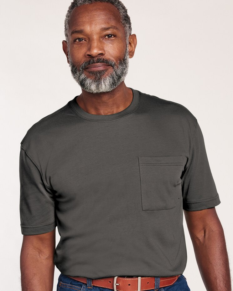 John Blair Classics Short-Sleeve Crewneck Pocket Tee image number 1
