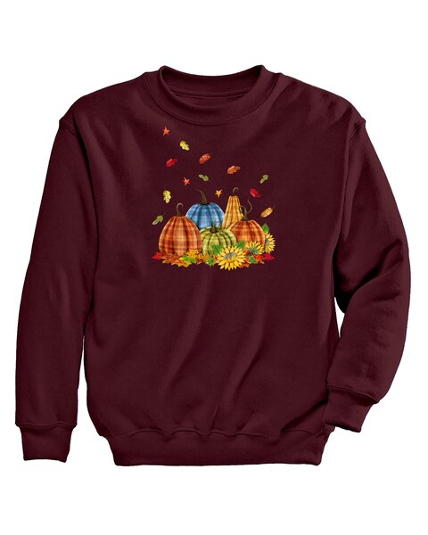 Plaid Pumpkins Graphic Sweatshirt