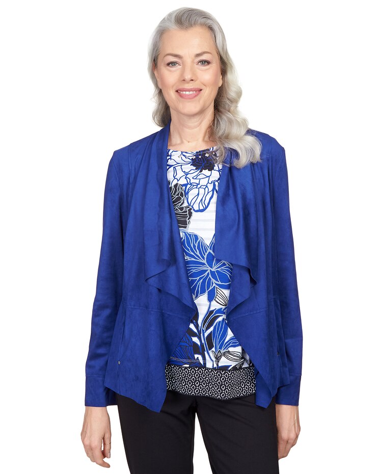 Alfred Dunner® Downtown Vibe Suede Cascade Jacket image number 1