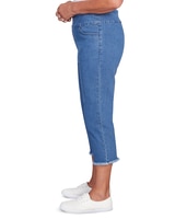Alfred Dunner® Superstretch Denim Fringe Capri Pant thumbnail number 10