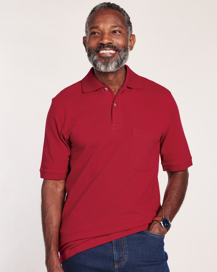 John Blair Short-Sleeve Piqué Knit Polo image number 1